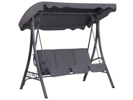 3 Seater Garden Swing Grey GARBO