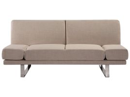 Fabric Sofa Bed Beige YORK