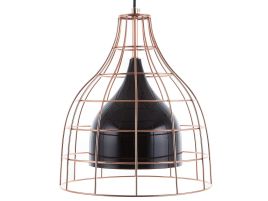 Metal Pendant Lamp Black TRESA