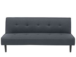 Fabric Sofa Bed Dark Grey VISBY