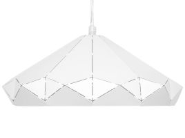 Metal Pendant Lamp White NEVOLA
