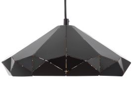 Metal Pendant Lamp Black NEVOLA