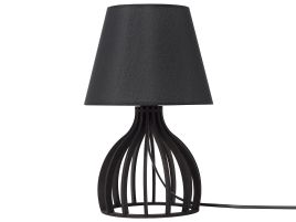Wooden Table Lamp Black AGUEDA