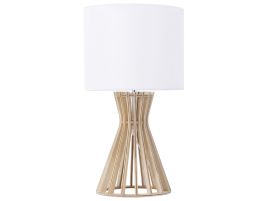 Wooden Table Lamp White CARRION