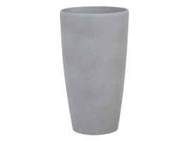 Plant Pot Stone Grey 31 x 31 x 58 cm ABDERA