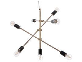 7 Light Pendant Lamp Brass CREMERA