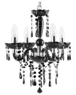 4 Light Acrylic Chandelier Black KALANG