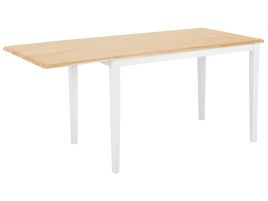 Extending Wooden Dining Table 120/160 x 75 cm White LOUISIANA