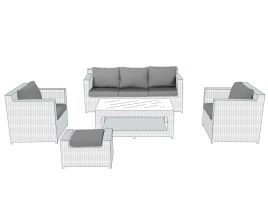 Outdoor Cushion Cover Set Grey ROMA