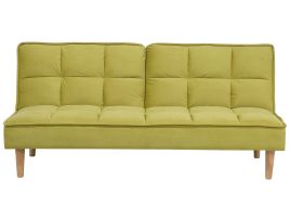 Fabric Sofa Bed Green SILJAN
