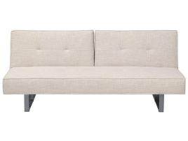 Fabric Sofa Bed Beige DUBLIN
