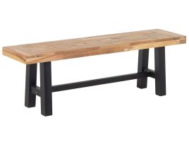 Acacia Wood Bench Black 140 cm SCANIA