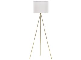 Tripod Floor Lamp White with Gold VISTULA