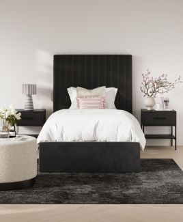 Single Bed - BERI I Ottoman 3ft Bed Black