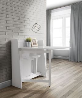 Helsinki White Compact Folding Dining Set