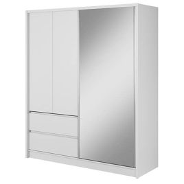 Maharashtra Sliding Door Wardrobe 184cm - White Matt