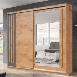 React Sliding Door Wardrobe 200cm - Oak Lancelot