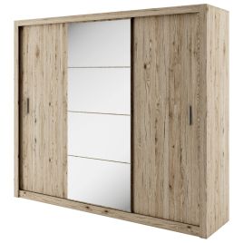Bravo-01 Sliding Door Wardrobe 250cm - Oak