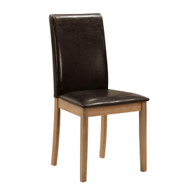 Tenby Chic Seating in Solid Rubberwood Dining Chairs Set of 2 - Brown