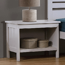 Bedside Table - QUINCE Nightstand Grey 60cm
