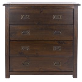 Pine Finish Chest of Drawers - BRADFORD Medium Chest  4 Drawers