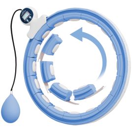 SPORTEDGE Smart Weighted Hula Hoop Massage Hula Ring Light Blue