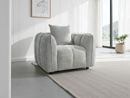 SERINZE Fabric Armchair - Grey