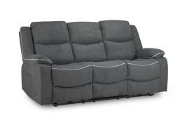 Recliner Sofa -  MART Electric Fabric 3 Seater Recliner Sofa Graphite 192cm