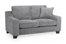 2 Seater Sofa - KAMILA Plush Fabric 2 Seater Sofa Slate 173cm