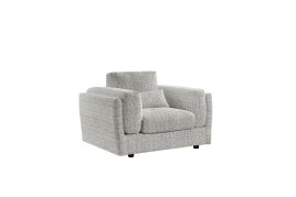 HAVERIO Fabric Armchair - Grey