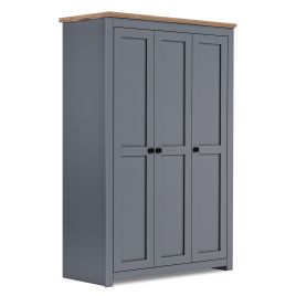 MILANA 3 Door Wardrobe Grey - 119cm