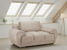 SUSAN Fabric Armchair - Mocha