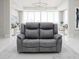 LAVENTO Fabric 2 Seater Electric Recliner Sofa - Grey