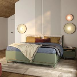 NORA EU Super King Size Fabric Bedframe - Oak