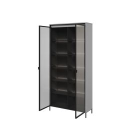 TRADESSA Tall Display Cabinet - Grey Matt