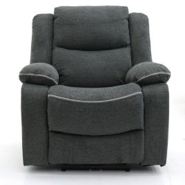 Recliner Sofa -  MART Fabric Electric Recliner Armchair Sofa  Grey 92cm