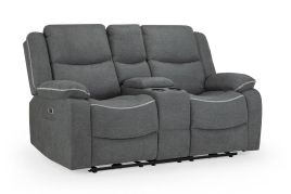 Recliner Sofa -  MART Electric Fabric 2 Seater Recliner Sofa Graphite 168cm