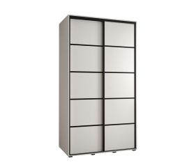Sliding Wardrobe - CAVESSA 2 Door Wardrobe White 140cm