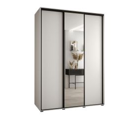 Sliding Wardrobe - CAVESSA 3 Door Mirrored Wardrobe White 170cm