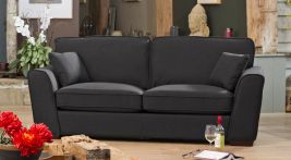 3 Seater Sofa - CASTIANO Fabric Sofa - Charcoal