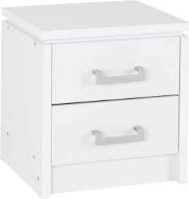 Charles 2 Drawer Bedside - White