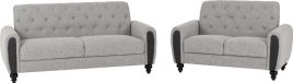 Chester 3+2 Suite - Light Grey Fabric
