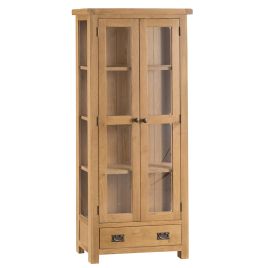 Classic Display Cabinet - Medium Oak Finish