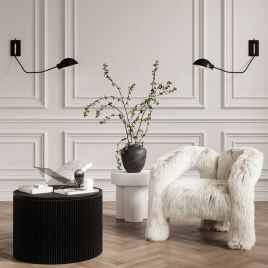 ELEN Ash Veneer Coffee Table - Black