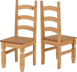 Corona Chair (Box of 2) - Distressed Waxed Pine