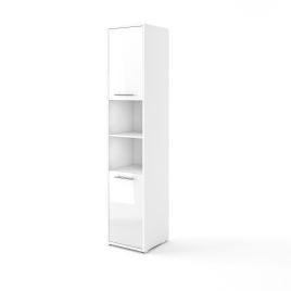 Tall Storage Cabinet for ArtNest Vertical Wall Bed Concept - White Gloss