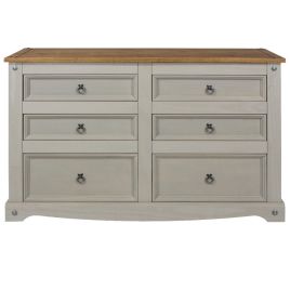 Grey Chest of Drawers - CECILIA Large Chest  6 Drawers