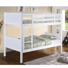 Nantwich Bunk Bed - Split into Two Singles - White Solid Wood