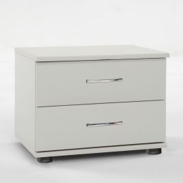 Divac 2 Drawer Bedside Chest - White