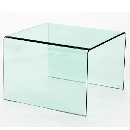 Rochford Clear Glass Lamp Table - Square